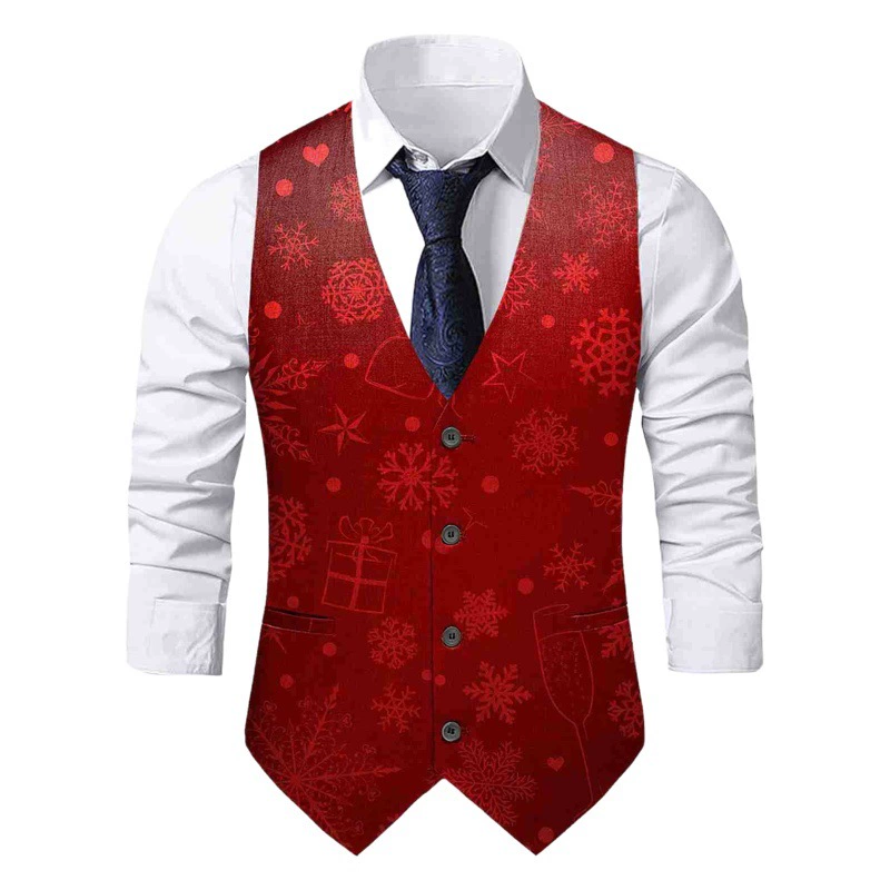 Модный молодежный однобортный жилет без глажки с принтом, готовый к отправке, 2022 год, для трансграничной торговли AliExpress и Amazon