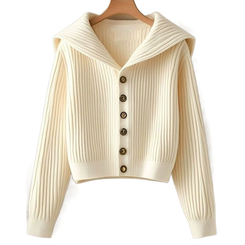 Модный ретро-свитер демисезонный, кардиган, для подростков, приталенный