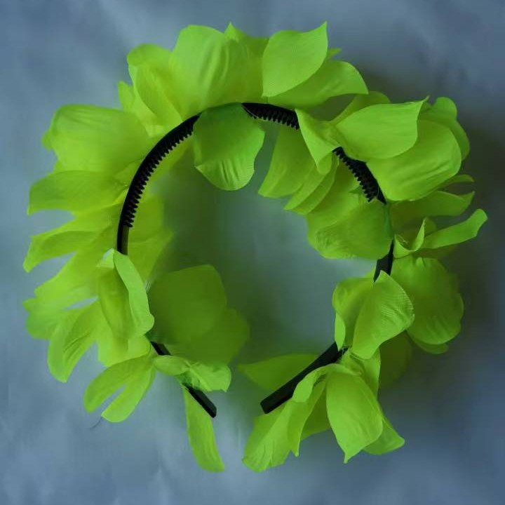 Nuevos productos transfronterizos hot sale hawaianos coloridas cascadas de cabello colorido para usar el cabello para bailar decoración fábrica al por mayor