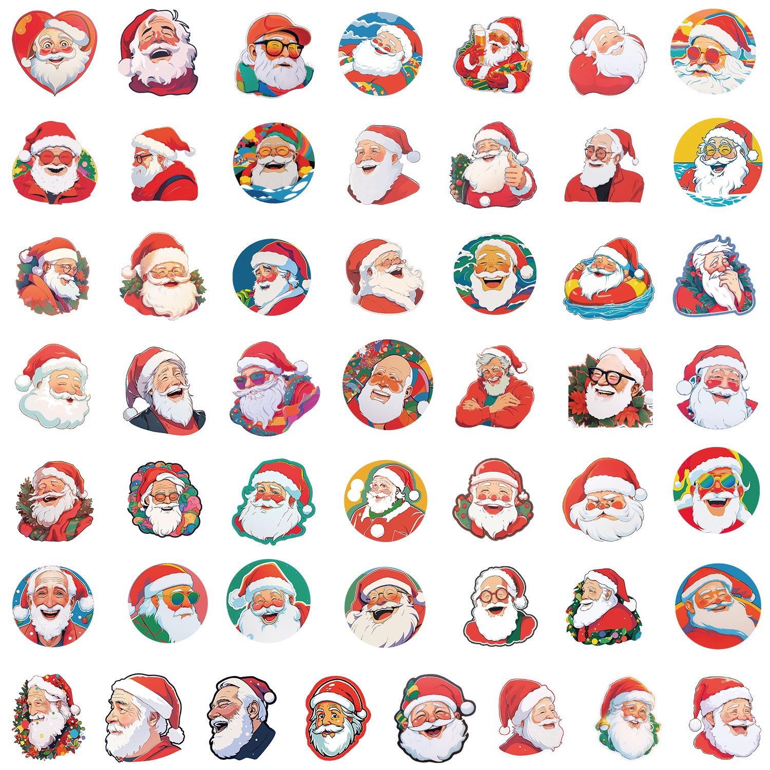 50 nueva Navidad graffiti pegatinas coche teléfono móvil hervidor pegatinas decorativas impermeable diario pegatinas al por mayor