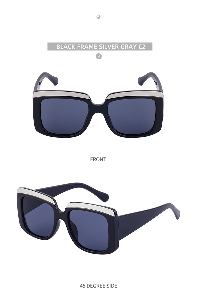 Box Sonnenbrille Für Damen Und Herren Mit Großem Rahmen_voghion.com