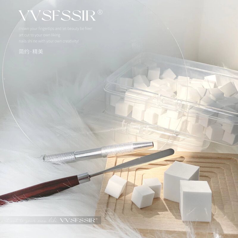 Nail Art Clap Glue Sponge Gradient Tool suit Blush Small Square Grasping Pen 1cm Mini Bean Curd