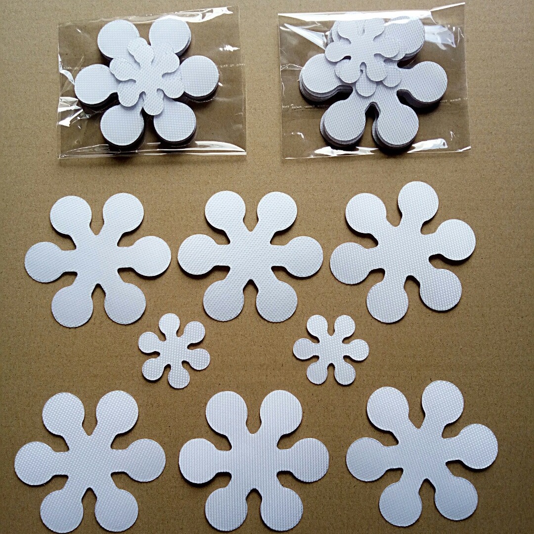 浴室防滑贴  雪花10cm*10cm亲扶防滑贴6+2 止滑布  防滑胶带