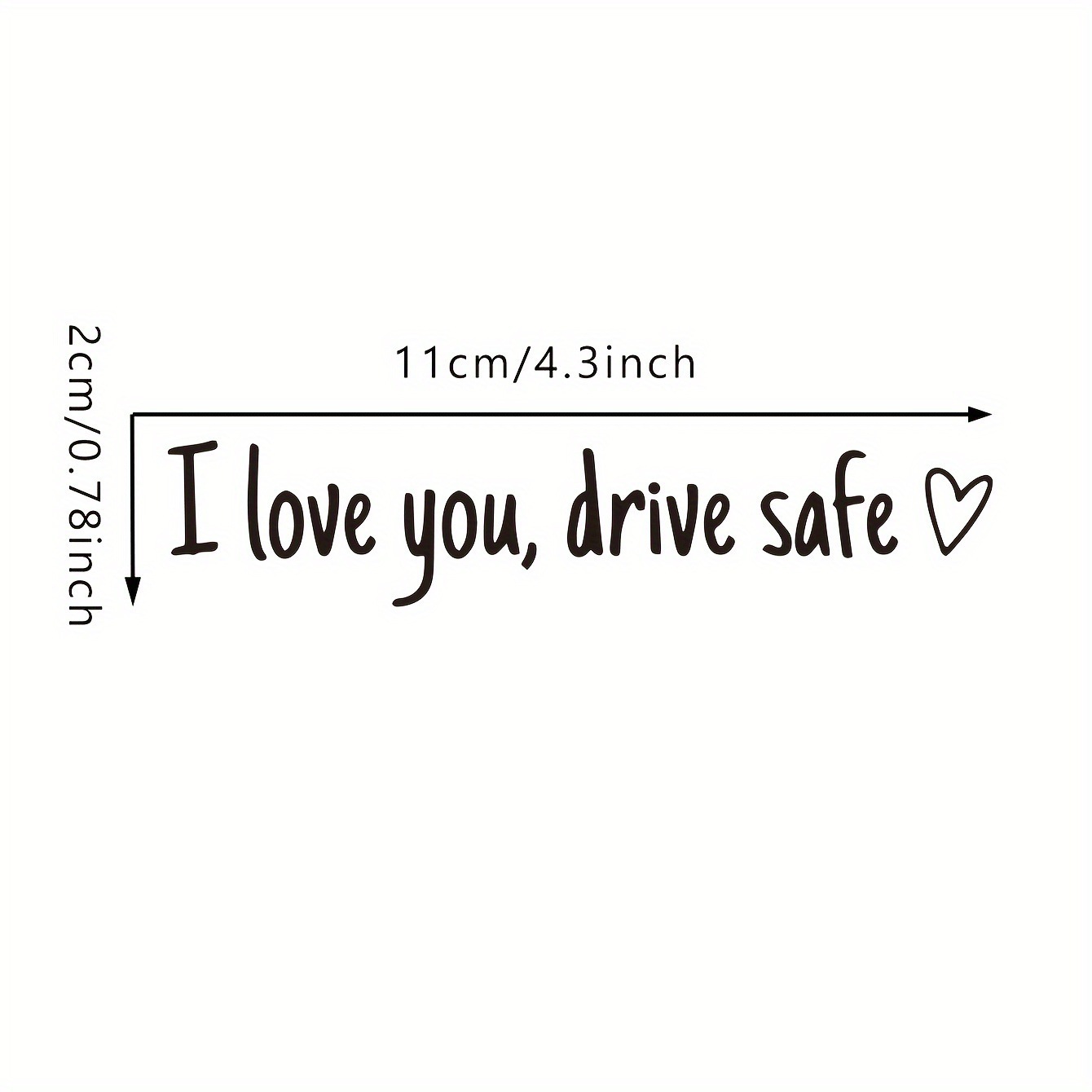 ILY Drive Safe Conducción segura pegatinas de etileno para automóviles para pegatinas decorativas de espejos retrovisores