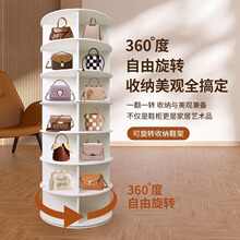 跨境多层旋转鞋架宿舍落地简易包包展示架360度家用创意收纳鞋柜