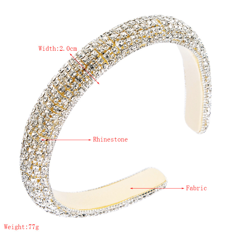 Wholesale Jewelry Baroque Full Diamond Fabric Headband Nihaojewelry display picture 1