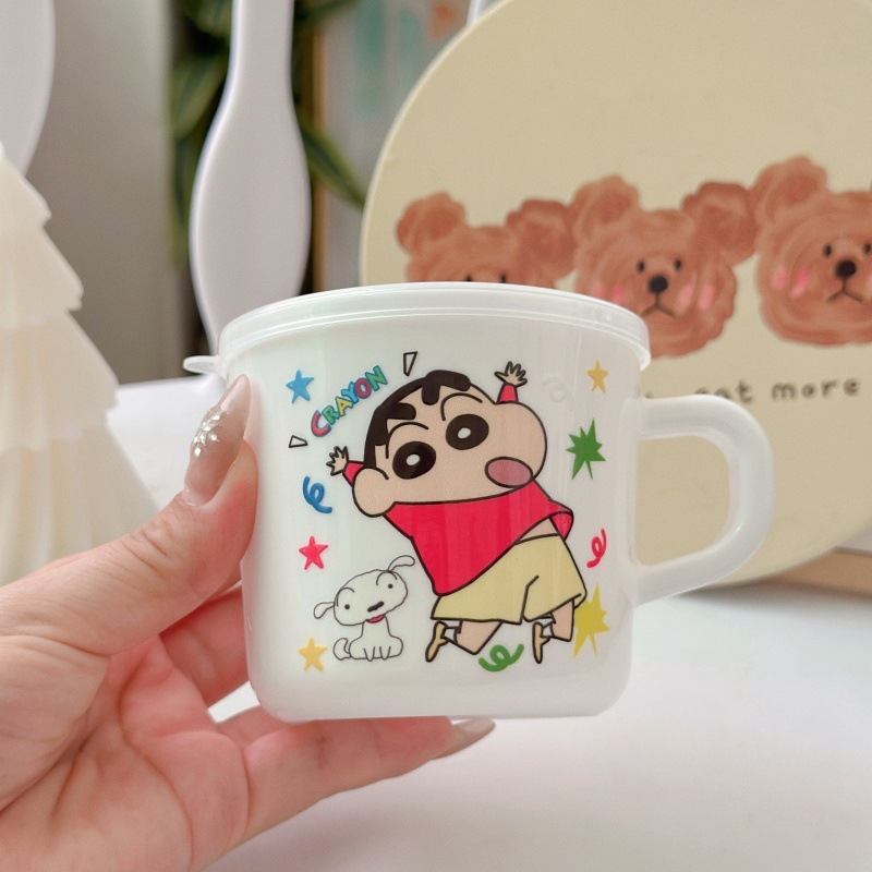 子供用ハンドルウォーターカップ幼稚園飲料水カップステッチ蓋付きマカロン漫画ミルクドリンクカップ|undefined