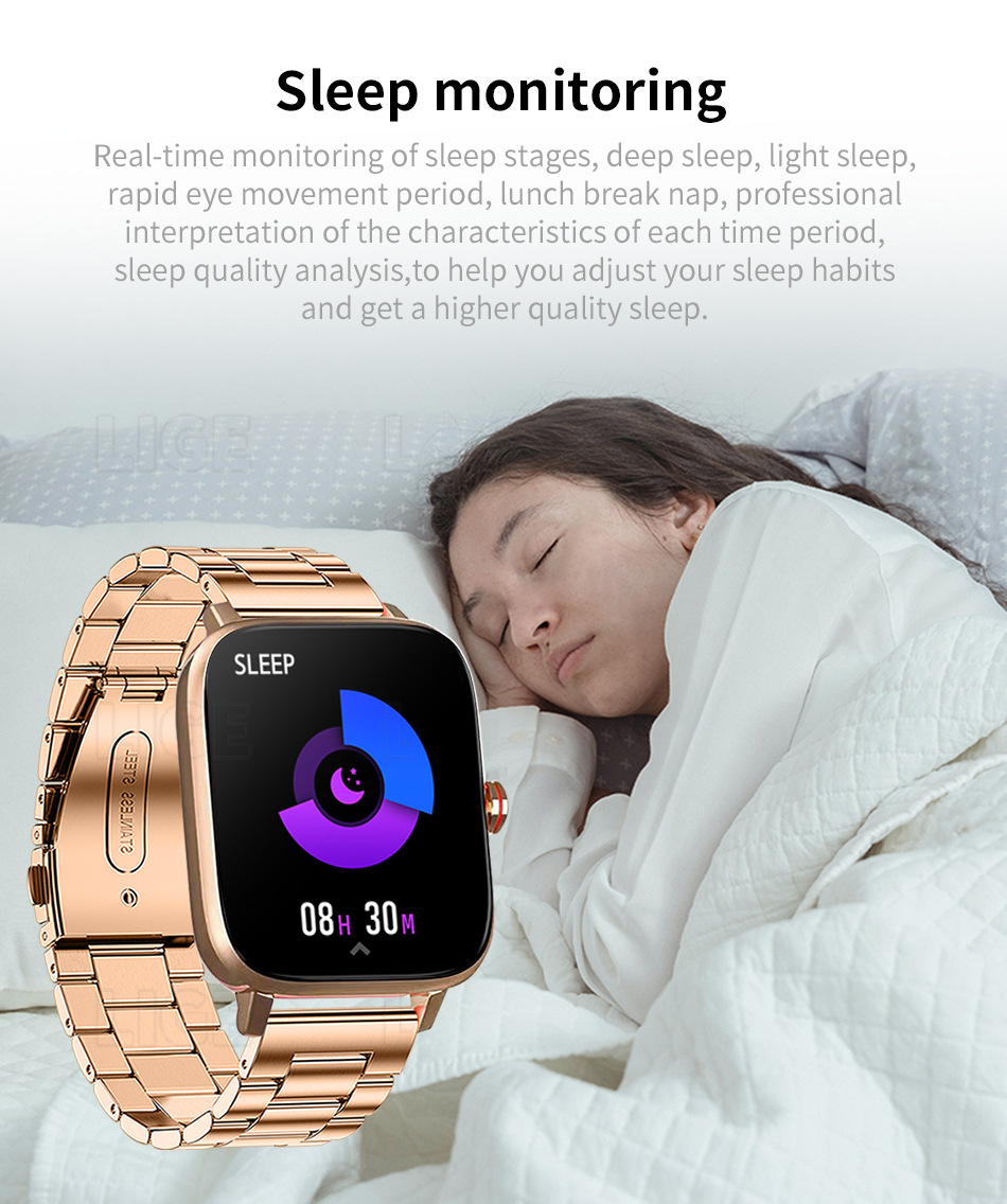 Unisex Smartwatch Mit Herzfrequenz- Und Schlafmonitor_voghion.com