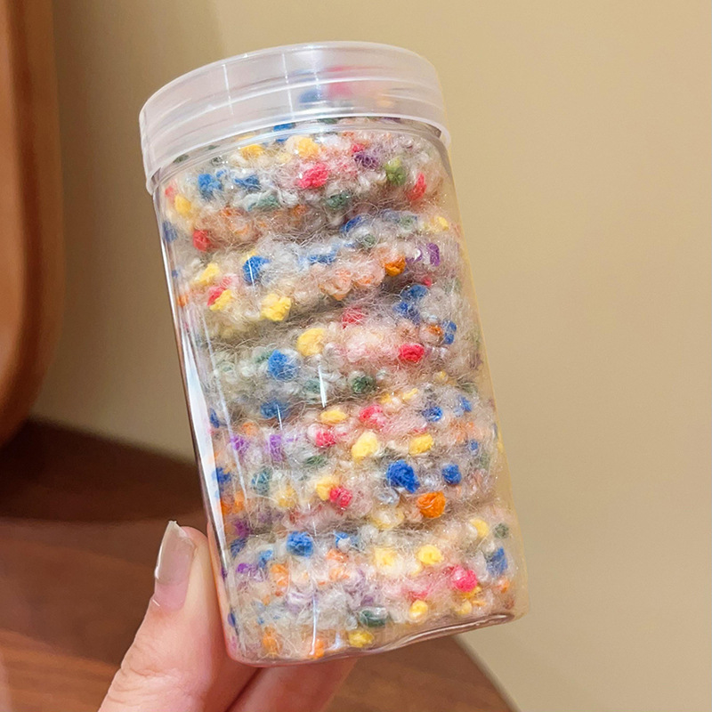 Gruesa banda de pelo de felpa elástica alta Otoño e Invierno banda de goma de felpa lazo de pelo femenino no duele cuerda de pelo de los niños duraderos