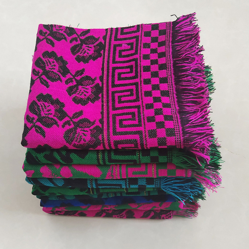 秋冬老人頭巾女中老年加厚加大保暖老式奶奶方巾農村表演四方圍巾