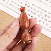 眼部拨筋棒点穴护肤工具实木小莲蓬面部按摩器脸部美容纯黄铜刮