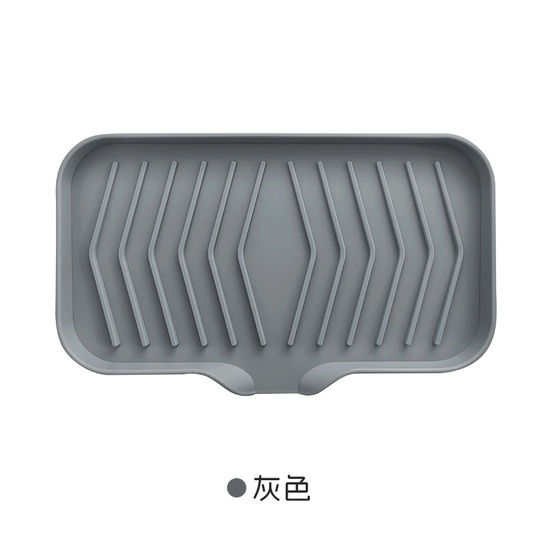 Caja de jabón de silicona, rejilla de jabón de desvío de gran abertura, caja de almacenamiento de fregadero de baño de cocina, bandeja autodrenante antideslizante