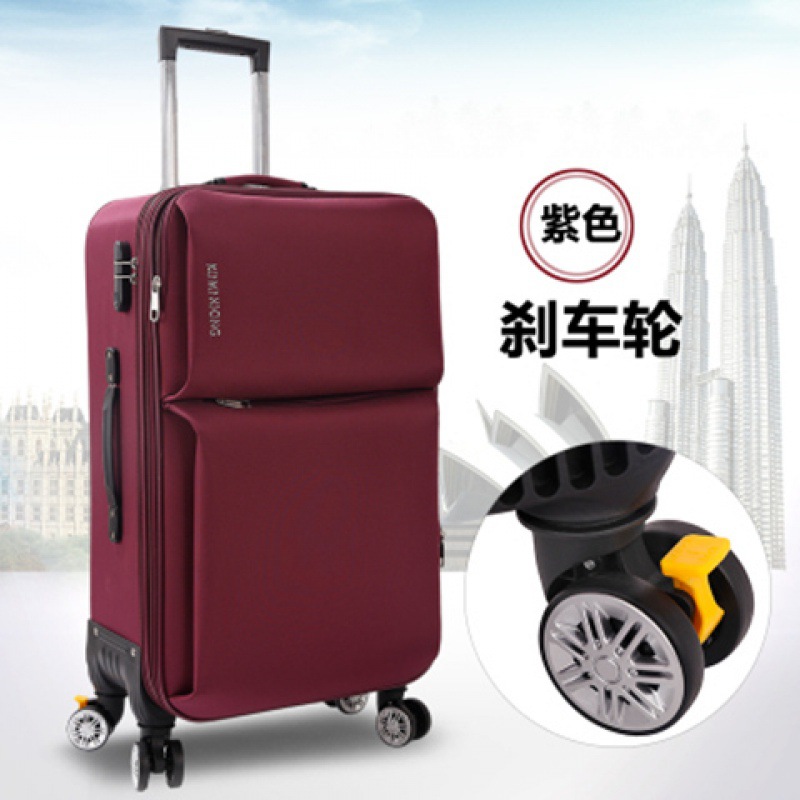 보라색 내마모성 옥스포드 천 브레이크 휠