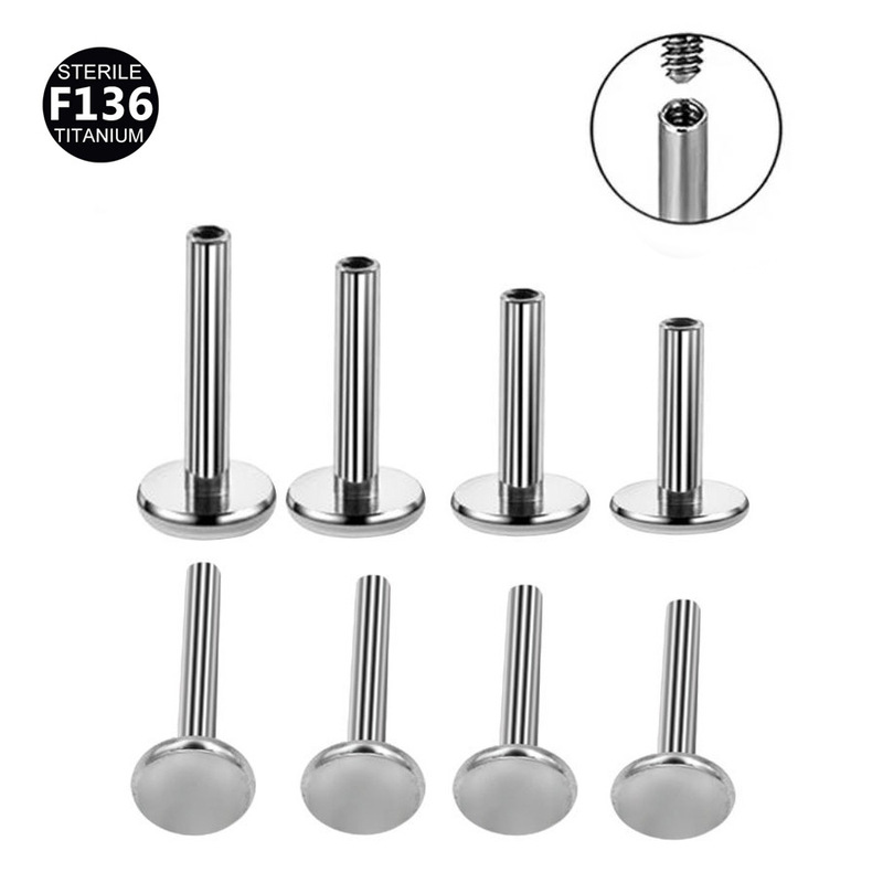 F136 titanium alloy non-allergic lip nail base 1.0-1.6mm rod thick 0.9/1.0 dental puncture accessories F136 titanium alloy non-allergic lip nail base 1.0-1.6mm rod thick 0.9/1.0 dental puncture accessories