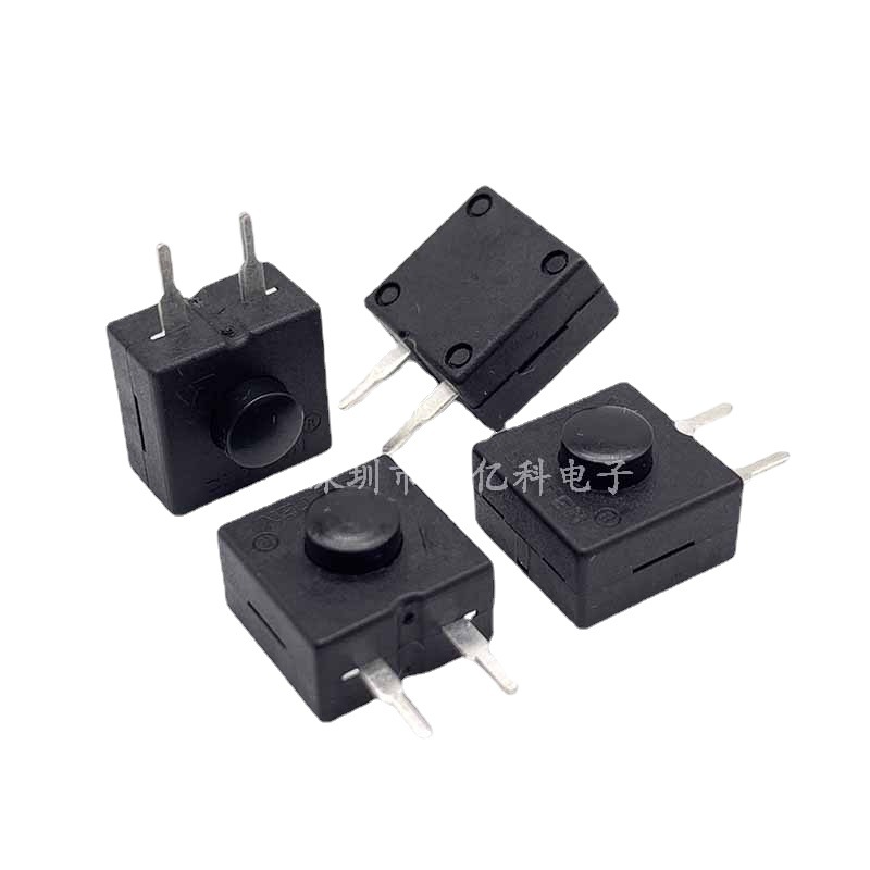 YT-1212-112YB强光手电筒开关 边2脚侧插 12X12X9MM 两脚直脚按钮