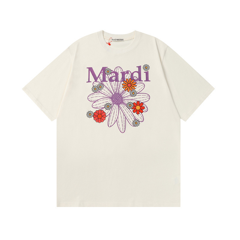 【カウンター品質】韓国マルディトレンドブランド半袖Tシャツリトルデイジードーマンプリントラウンドネックピュアコットンクロスボーダー|undefined