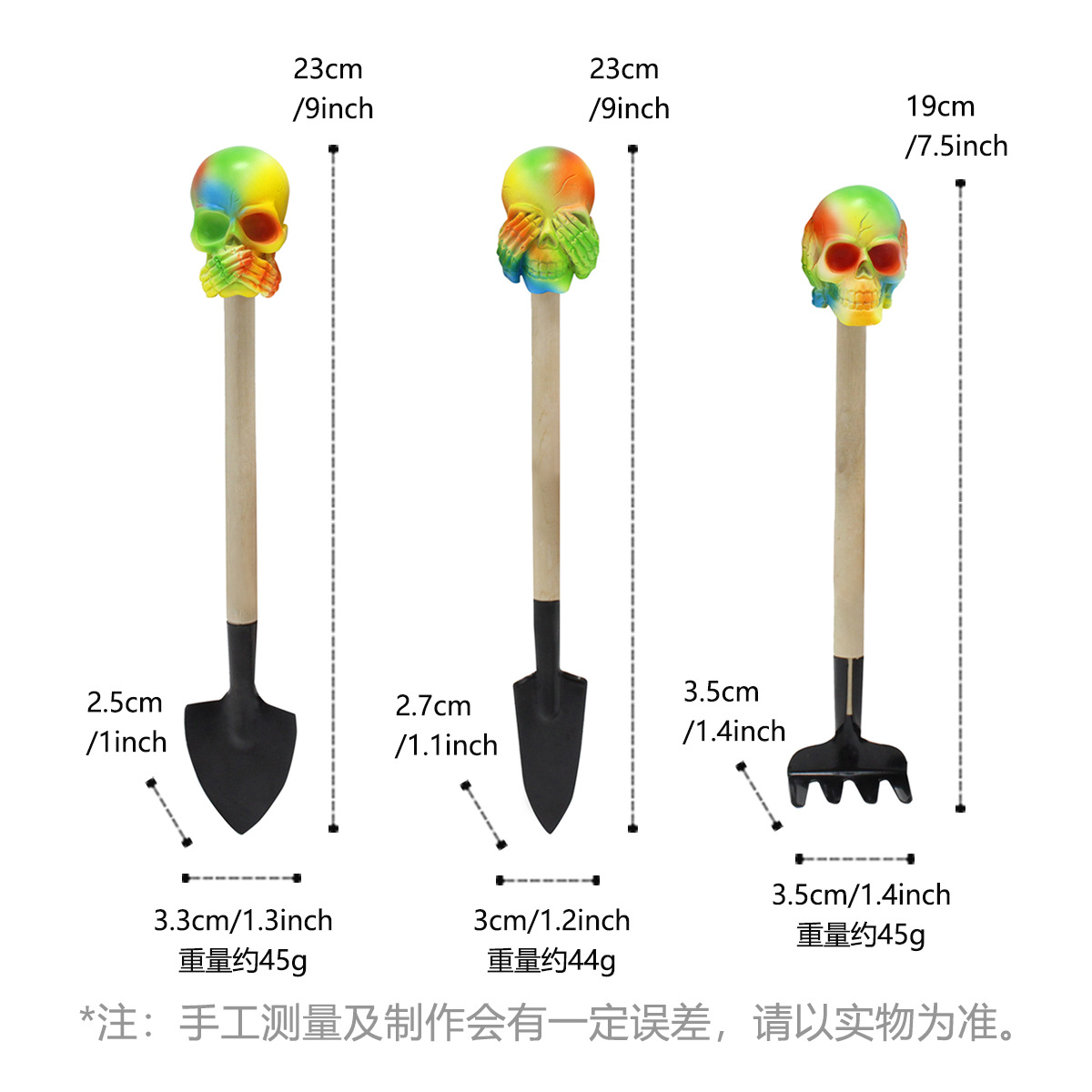 Creative potted small shovel flower planting shovel loose soil flower shovel gardening planting succulent tools suit three-piece set