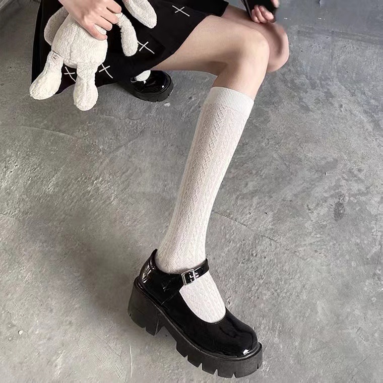 Spring and summer thin twist calf socks Korean version of Japanese…