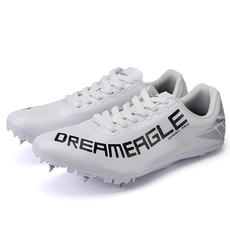 Fábrica directa transfronteriza zapatos de pista para hombres y mujeres zapatos de entrenamiento integral de pie salto largo estudiante Spike zapatos Sprint zapatos de uñas