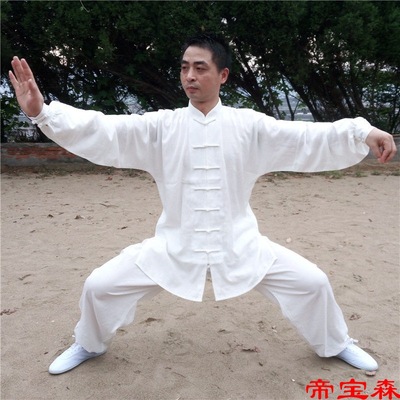 Tai Chi clothes Cotton and hemp Long sleeve Uniforms men and women Spring and summer Autumn A martial art Costume Chinese style Taiji boxing clothing