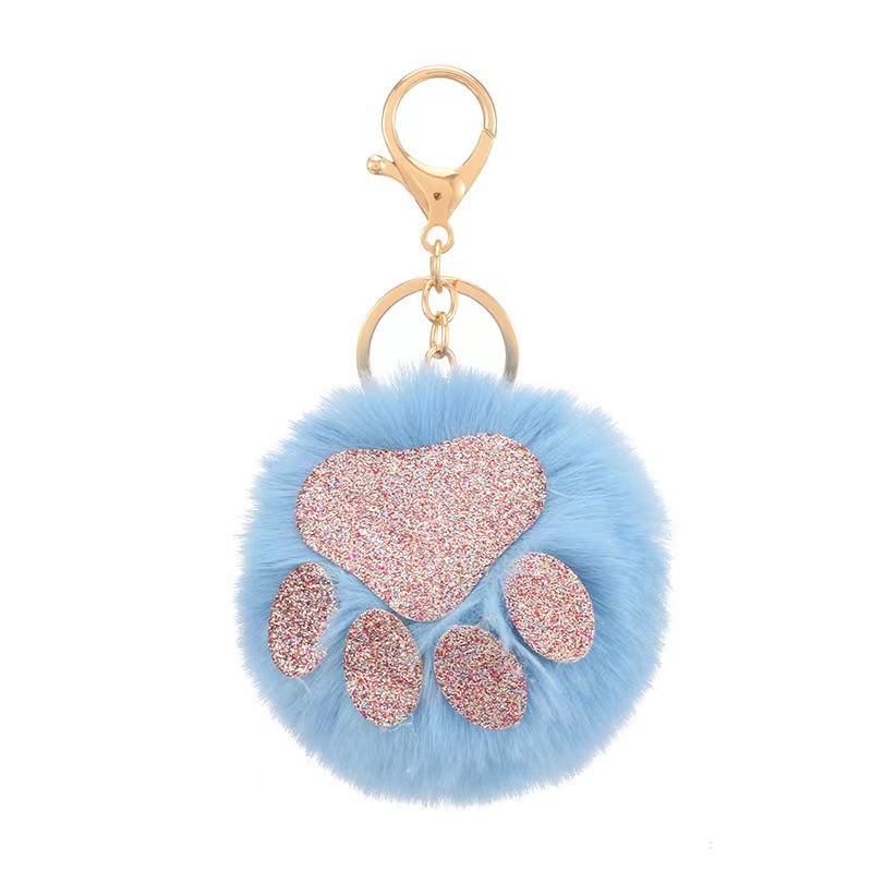 Simple Style Color Block Alloy Plush Women's Keychain display picture 6