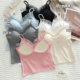 Spring and Summer 2025 Lace Camisole Fixed Cup Spice Girls Thin V-neck Camisole Slim-fit Inner Beautiful Back Women's Top