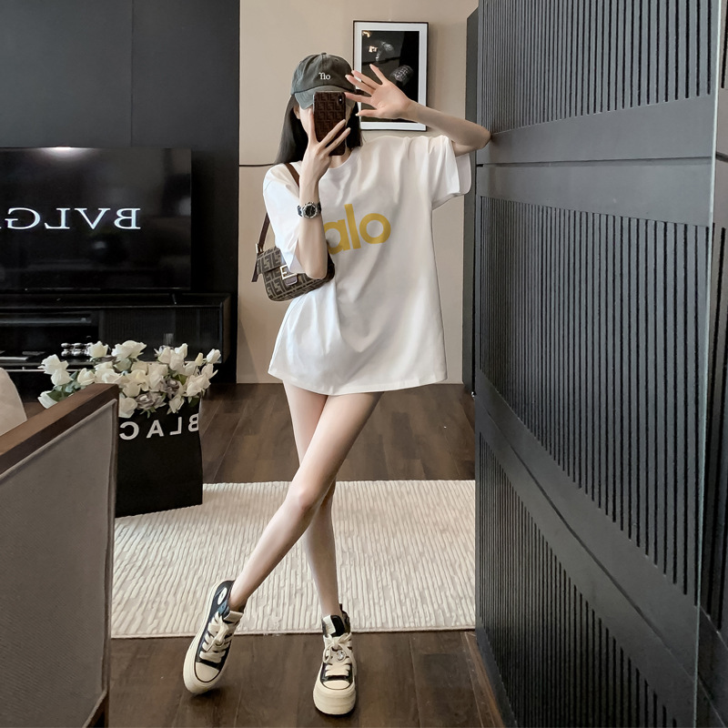 リアルショットアメリカンニッチブラックピュアコットン半袖Tシャツレディースハンサムストリートスタイルウエスタンスタイルレディースインヨーロッパとアメリカのトップストレンド|undefined