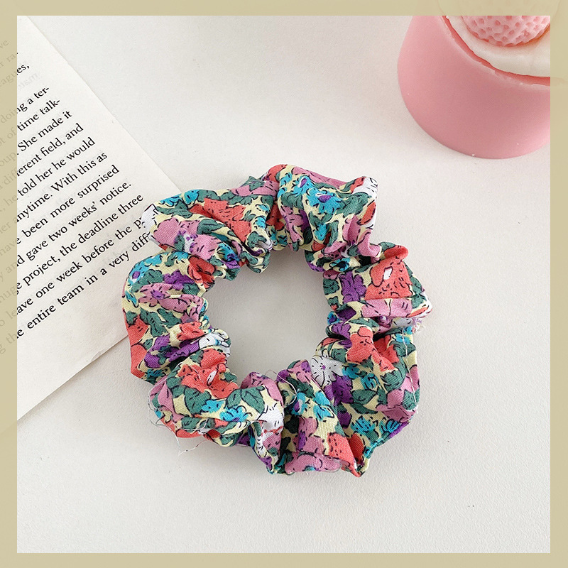 Corea del Sur Internet celebridad corbata Cola de Caballo Linda cuerda de pelo floral Plaid tie cabeza de pelo niña de las flores Daisy cuerda de pelo intestino grueso anillo de pelo