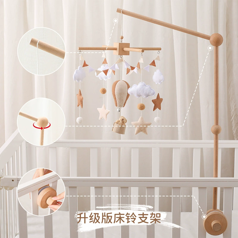 Деревянная игрушка для кроватки, вращающиеся трубки для комфорта малыша
