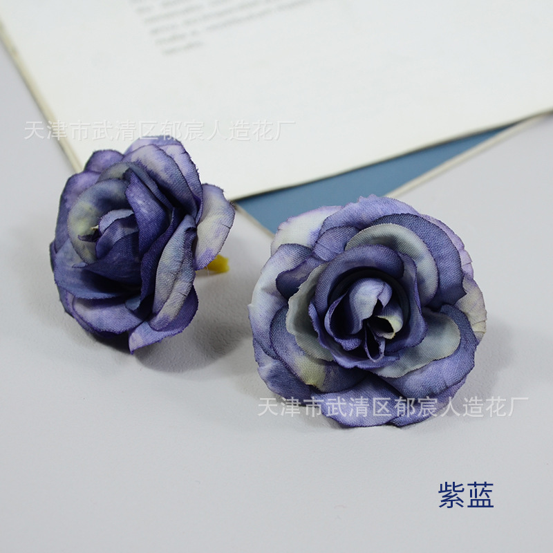 貴妃バラの花頭模造小バラの花ウェディングフラワーコンフェッショナル装飾シルクフラワー素材パックフラワーボックス卸売|undefined
