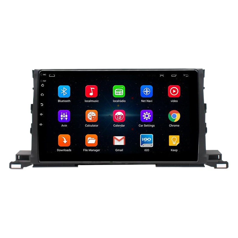 Adecuado para Toyota 15-19 Highlander coche Android navegación GPS todo en un coche Bluetooth revertir la imagen