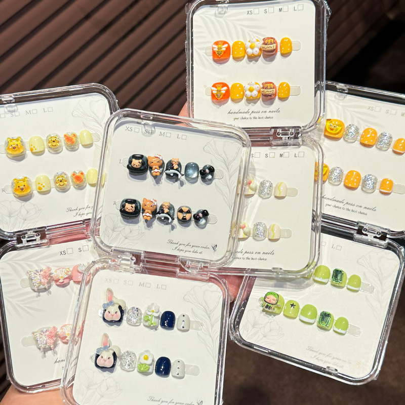 【Handmade Children's Nail Art Collection】Cute Nail Art Stickers Cartoon Girl Wearable Nails Nail Stickers Wholesale 【Handmade Children's Nail Art Collection】Cute Nail Art Stickers Cartoon Girl Wearable Nails Nail Stickers Wholesale
