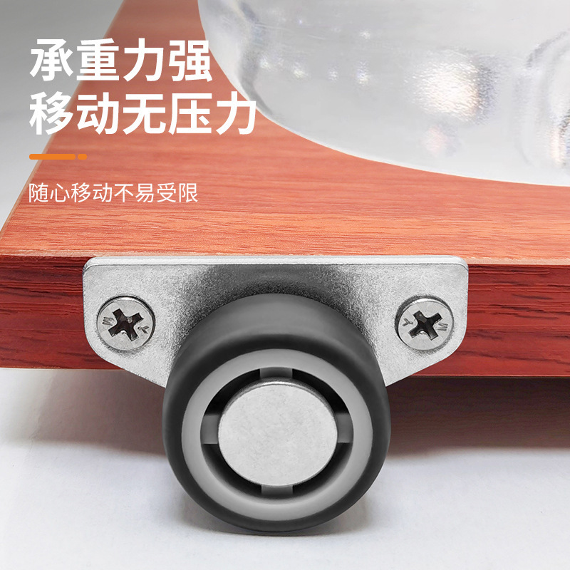 1.25inch ミニ方向性ホイール片側プーリーサイレントベアリングゴム製小型キャスター超薄型木製ドアローラー|undefined