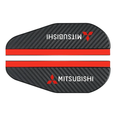 Rain Shield Car Supplies: Rearview mirror rainproof sticker - rain-eyebrow-carbon-fiber-pattern-mitsubishi-pair-set