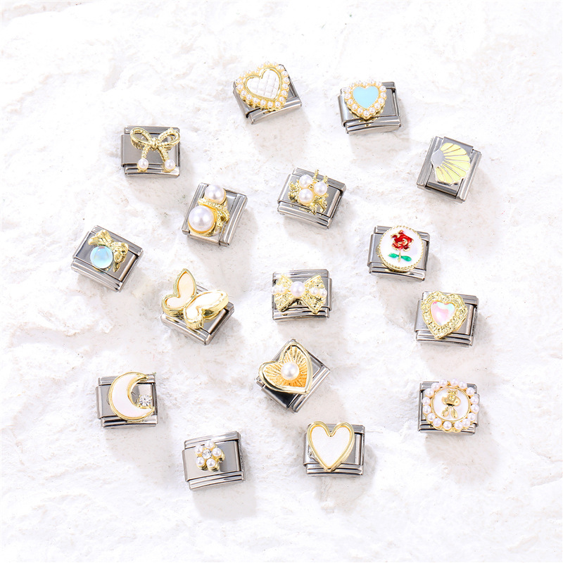 Italia charms creativo perla taladro creativo módulo versátil artesanía accesorios de pulsera módulo al por mayor