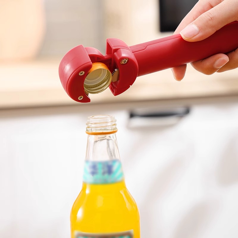 캔 오프너 다기능 병 캡 오프너 마그네틱 맥주 스크루 드라이버 냉장고 스티커 와인 아티팩트 병 오프너