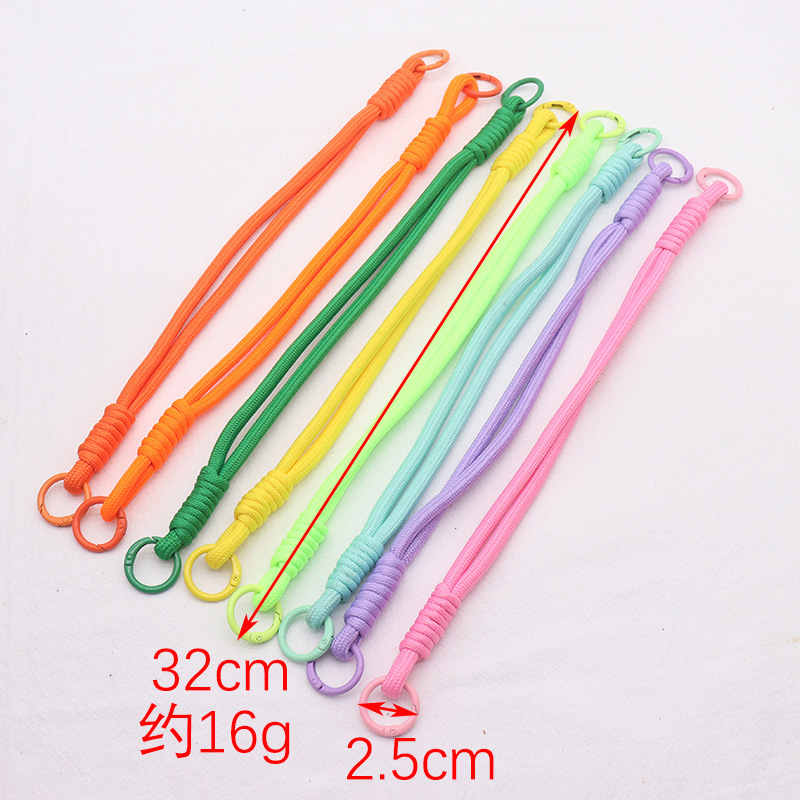 Cuerdas móviles de peluche muñeca cuerdas DIY trenzadas cuerdas de muñeca anti-perdida cadena de teléfonos móviles USB cuerdas de suspensión de bolsos de cámara