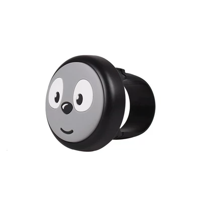 Car steering wheel booster, innovative bearing-type steering ball for trucks and large vehicles, single-hand turning aid, labor-saving steering assist (Steering wheel booster) - fashionable-smiley-gray-comes-with-screwdriver-large-medium-and-small-installation-clips