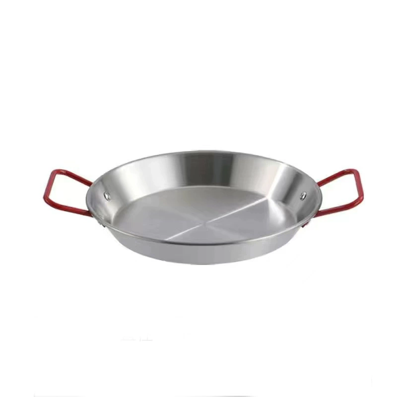 Нержавеющая сталь блюдо для морепродуктов с двумя ручками, золотая отделка, диаметры 18–40 см