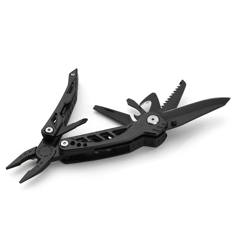 电商货源多功能刀钳金属黑色折叠钳子户外应急多功能钳EDC小刀钳