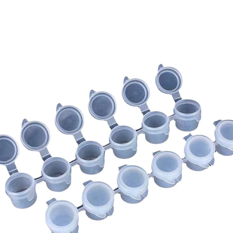 6-piece 3ml caja de plástico vacía graffiti pintado yeso enlatado pintura acrílica caja de embalaje con buen sellado