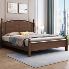 北歐櫸木床實木公主床簡約現代兒童床1.8米雙人床主臥工廠直銷