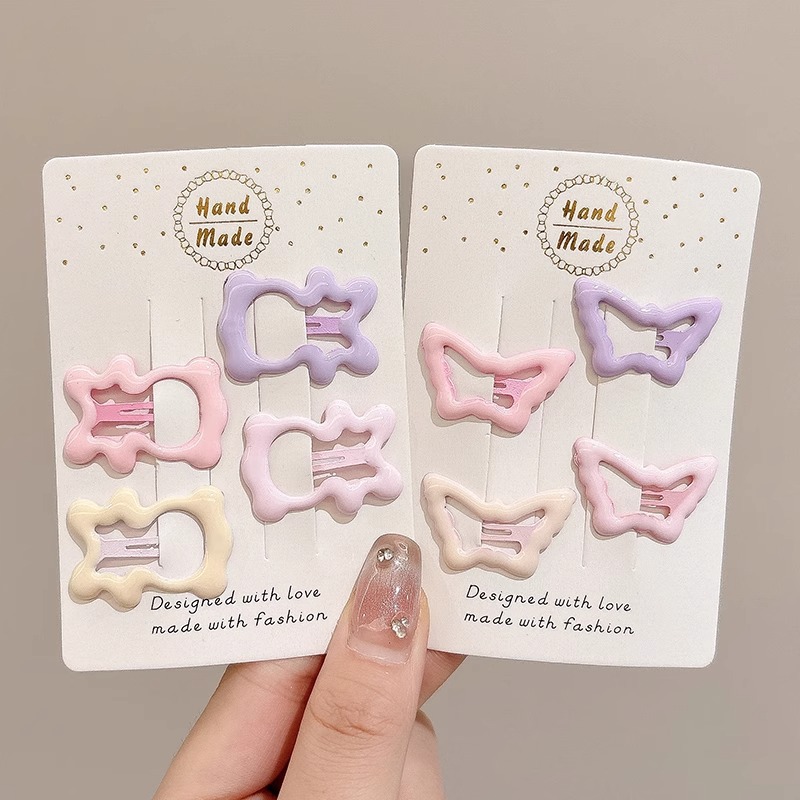 Celebritía en línea dulce chica BB clip nuevo clip de cabello de niños estrella rosa clip de cabello de niña clip de cabello de frangeo clip de cabello