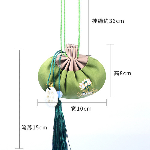 Dragon Boat Festival ancient style lotus sachet wholesale souvenir purse sachet car pendant palace bunch mouth tassel sachet