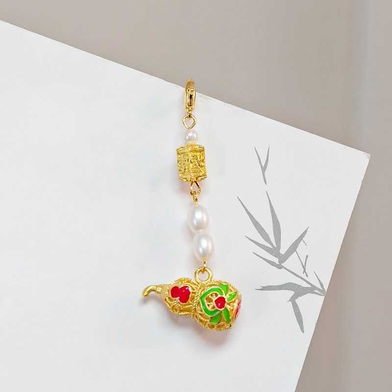 国民スタイル合金竹フレッシュピンクフラワーペンダント中国ベルペンダント古代スタイルチャイナ韓服衣類アクセサリー