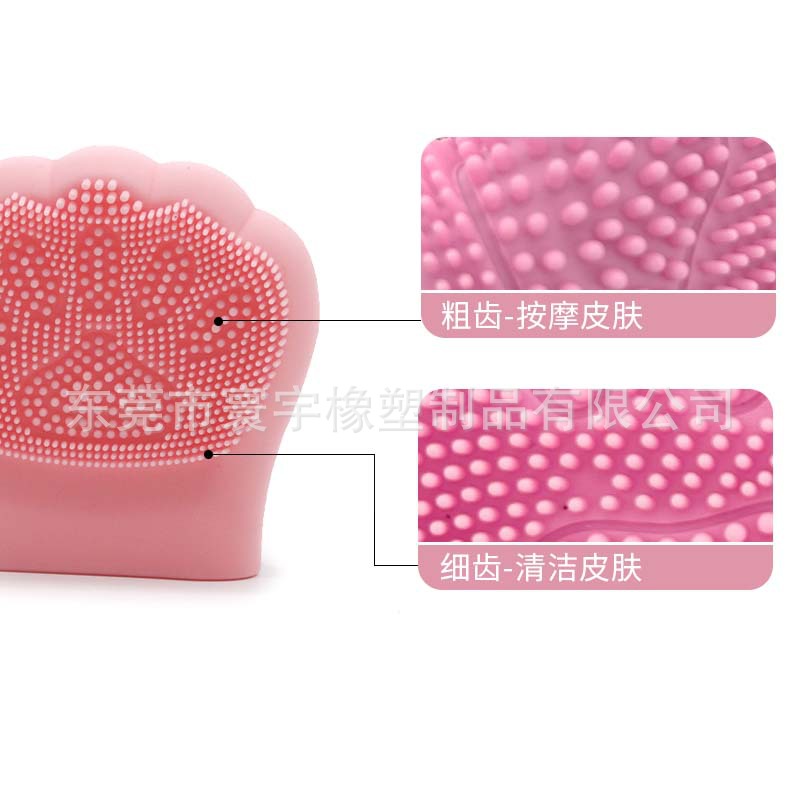 Cepillo de limpieza de garra de gato de silicona de color de venta caliente de Amazon Cepillo de silicona de limpieza suave manual