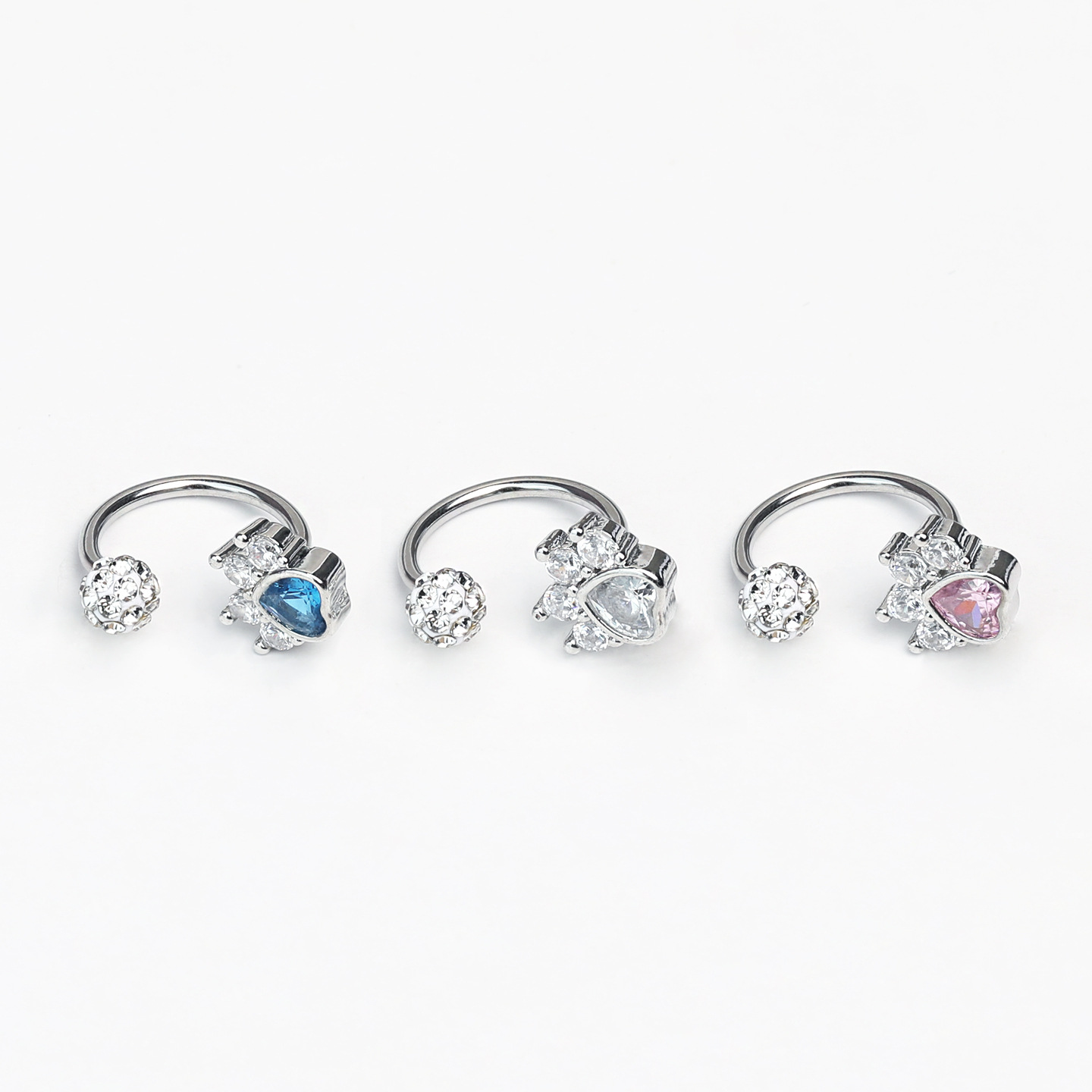 Pointed titanium steel lip stud product view