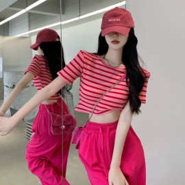 夏季时尚套装简约纯色两件套ins减龄T恤练舞房套装女轻熟减龄chic