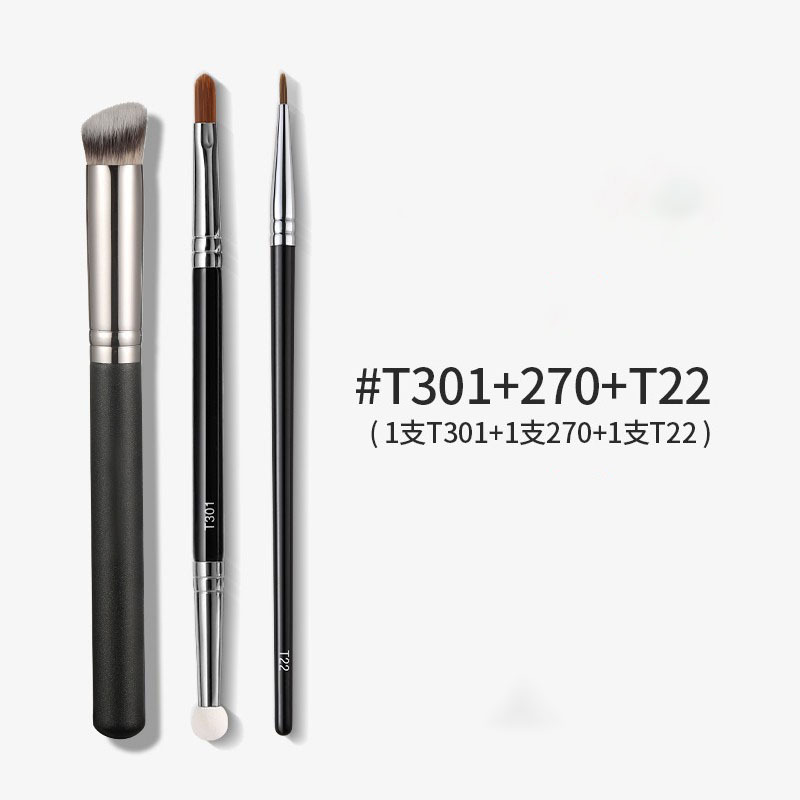 Cangzhou cepillo de maquillaje cepillo delineador de ojos cepillo de cejas T22 cepillo de ranura de lágrima T301 cepillo de doble cabeza 270 pincel corrector dedo nariz del vientre cepillo de sombra