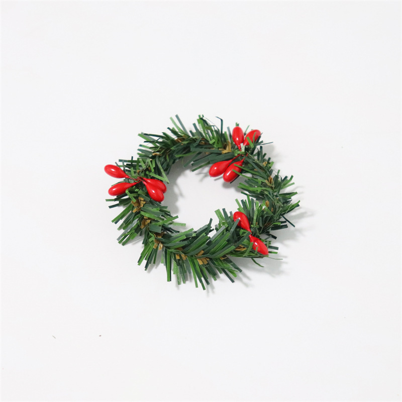 小紅果pvc松針小環欧米クリスマス装飾低価格クロスボーダー速売燭台環ナプキン環|undefined